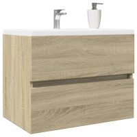 vidaXL Tvättställsskåp sonoma-ek 60x38,5x45 cm spånskiva - Bild 3