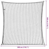 vidaXL Lastnät med elastiskt rep svart 3x3 m PP - Bild 6