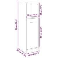 vidaXL Badrumsskåp sonoma-ek 30x30x95 cm konstruerat trä - Bild 10