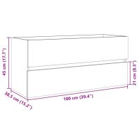 vidaXL Tvättställsskåp sonoma-ek 100x38,5x45 cm konstruerat trä - Bild 11