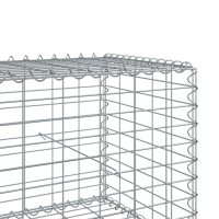 vidaXL Gabionkorg med skydd 200x50x50 cm galvaniserat järn - Bild 6