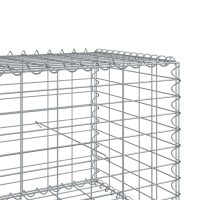 vidaXL Gabionkorg med skydd 300x50x50 cm galvaniserat järn - Bild 6