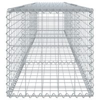 vidaXL Gabionkorg med skydd 400x50x50 cm galvaniserat järn - Bild 4