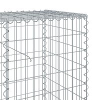 vidaXL Gabionkorg med skydd 100x50x100 cm galvaniserat järn - Bild 6