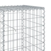 vidaXL Gabionkorg med skydd 200x50x100 cm galvaniserat järn - Bild 6