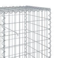 vidaXL Gabionkorg med skydd 400x50x100 cm galvaniserat järn - Bild 6