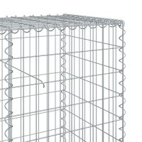 vidaXL Gabionkorg med skydd 1200x50x100 cm galvaniserat järn - Bild 6