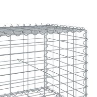 vidaXL Gabionkorg med skydd 200x100x50 cm galvaniserat järn - Bild 6