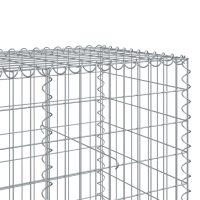 vidaXL Gabionkorg med skydd 500x100x100 cm galvaniserat järn - Bild 6