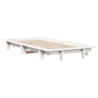 vidaXL Sängram utan madrass vit 90x200 cm massiv furu - Bild 6