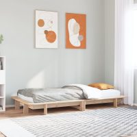 vidaXL Sängram utan madrass 90x190 cm massiv furu - Bild 3