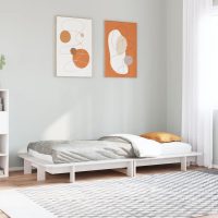 vidaXL Sängram utan madrass vit 90x190 cm massiv furu - Bild 3