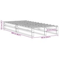 vidaXL Sängram utan madrass 90x200 cm massiv furu - Bild 9