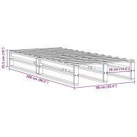 vidaXL Sängram utan madrass vit 90x200 cm massiv furu - Bild 9