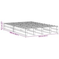 vidaXL Sängram utan madrass vit 120x200 cm massiv furu - Bild 9