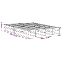 vidaXL Sängram utan madrass vit 140x200 cm massiv furu - Bild 9