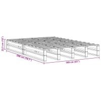 vidaXL Sängram utan madrass 160x200 cm massiv furu - Bild 9