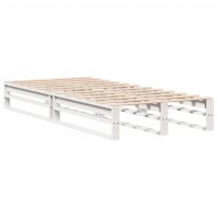 vidaXL Sängram utan madrass vit 90x190 cm massiv furu - Bild 2