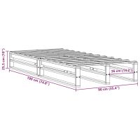 vidaXL Sängram utan madrass vit 90x190 cm massiv furu - Bild 9