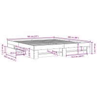 vidaXL Sängram vit 180x200 cm konstruerat trä - Bild 11