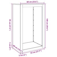 vidaXL Vedställ vit 60x40x100 cm stål - Bild 10