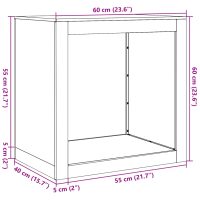 vidaXL Vedställ svart 60x40x60 cm stål - Bild 10