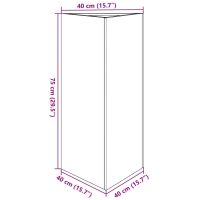 vidaXL Odlingslåda vit triangulär 40x34,5x70 cm stål - Bild 10