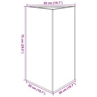 vidaXL Odlingslåda svart triangulär 50x43x75 cm stål - Bild 10