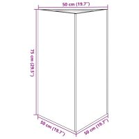 vidaXL Odlingslådor 2 st vit triangulär 50x43x75 cm stål - Bild 12