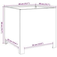 vidaXL Trädgårdskrukor 2 st 40x40x40 cm galvaniserat stål - Bild 12