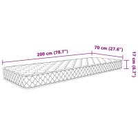 vidaXL Memoryskummadrass vit 70x200x17 cm - Bild 8