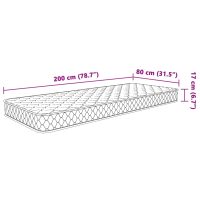 vidaXL Memoryskummadrass vit 80x200x17 cm - Bild 8