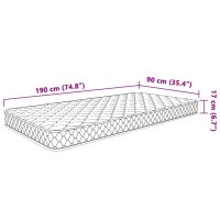 vidaXL Memoryskummadrass vit 90x190x17 cm - Bild 8