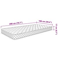 vidaXL Memoryskummadrass vit 100x200x17 cm - Bild 8