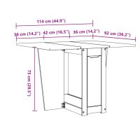 vidaXL Klaffbord Corona vit massiv furu - Bild 11