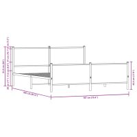 vidaXL Sängram utan madrass metall sonoma-ek 180x200 cm - Bild 10