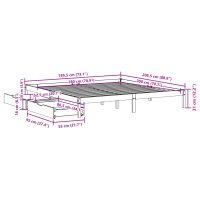 vidaXL Sängram utan madrass vaxbrun 180x200 cm massiv furu - Bild 11