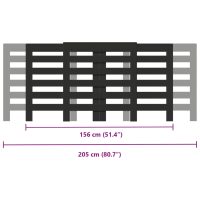 vidaXL Elementskydd svart 205x21,5x83,5 cm konstruerat trä - Bild 10