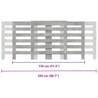 vidaXL Elementskydd betonggrå 205x21,5x83,5 cm konstruerat trä - Bild 10