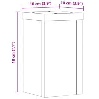 vidaXL Växtställ 2 st sonoma ek 10x10x18 cm konstruerat trä - Bild 10