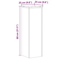 vidaXL Växtställ 2 st sonoma ek 25x25x80 cm konstruerat trä - Bild 10