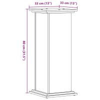 vidaXL Växtställ vit 33x33x80 cm konstruerat trä - Bild 9