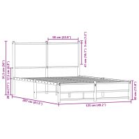 vidaXL Sängram utan madrass metall sonoma-ek 120x200 cm - Bild 10