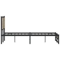 vidaXL Sängram utan madrass metall sonoma-ek 140x190 cm - Bild 6