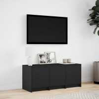 vidaXL Tv-bänk med LEDs svart 97x34x40 cm konstruerat trä - Bild 4