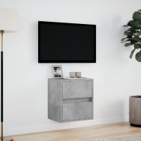 vidaXL Väggmonterad tv-bänk LED betonggrå 41x31x45 cm - Bild 4