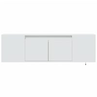 vidaXL Väggmonterad tv-bänk LEDs vit 135x31x39,5 cm - Bild 6