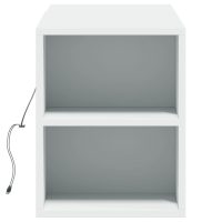 vidaXL Väggmonterad tv-bänk LEDs vit 135x31x39,5 cm - Bild 7