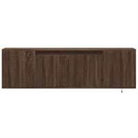 vidaXL Väggmonterad tv-bänk LED brun ek 135x31x39,5 cm - Bild 6