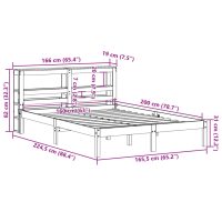 vidaXL Sängram utan madrass 160x200 cm massiv furu - Bild 12